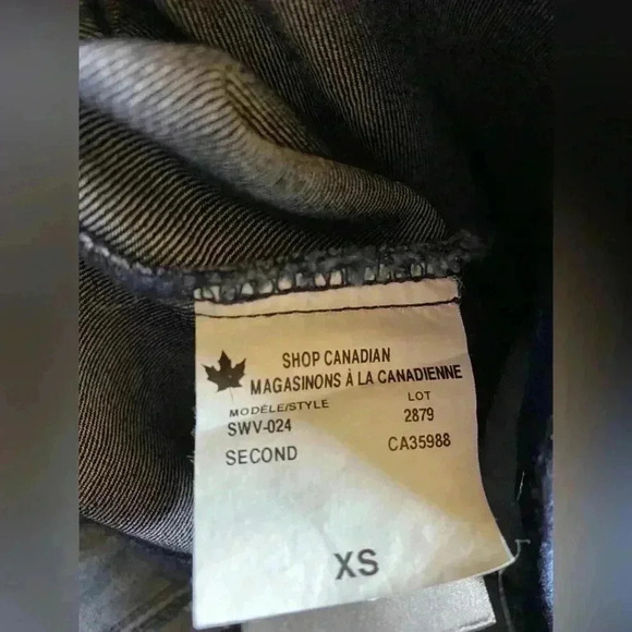 NWOT Second Yoga Jeans, Classic Fitted Denim Jacket, XS, Dark Indigo blue 🍃 - Picture 5 of 8